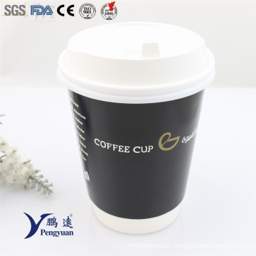 Disposable Double Wall Insulation Hot Coffee Paper Cups